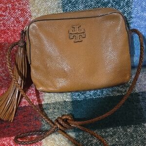Tory Burch Tan Leather Crossbody Bag with Tassel*final Mark Down-**